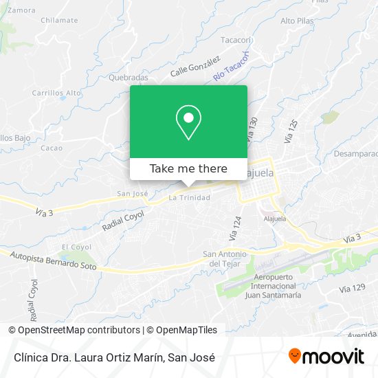 Clínica Dra. Laura Ortiz Marín map