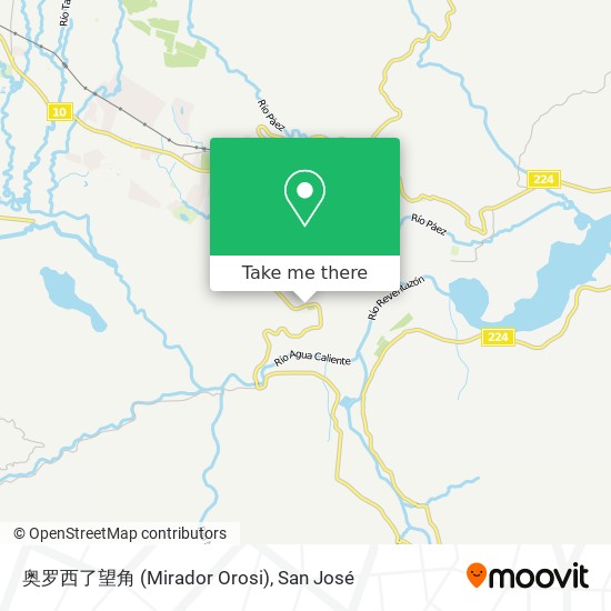 Mapa de 奥罗西了望角 (Mirador Orosi)