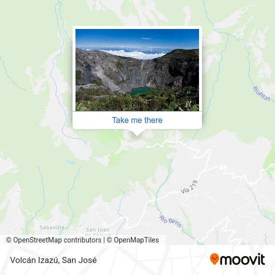 Volcán Izazú map
