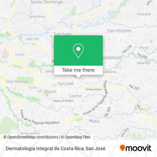 Dermatología Integral de Costa Rica map