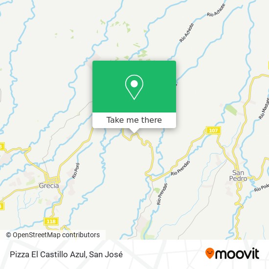 Pizza El Castillo Azul map