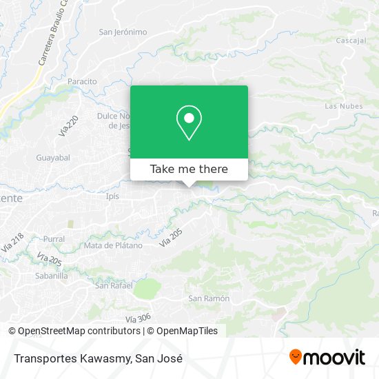 Transportes Kawasmy map