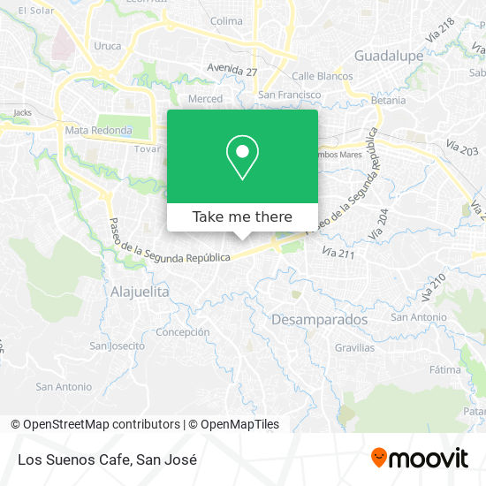 Los Suenos Cafe map