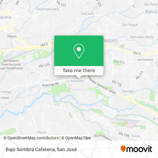 Bajo Sombra Cafeteria map