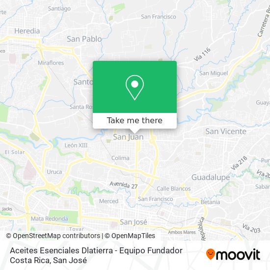 Aceites Esenciales Dlatierra - Equipo Fundador Costa Rica map