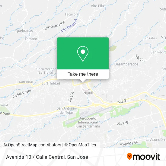 Mapa de Avenida 10 / Calle Central