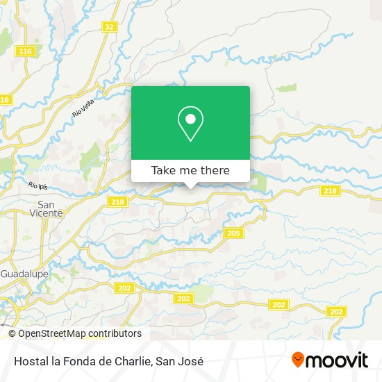 Mapa de Hostal la Fonda de Charlie