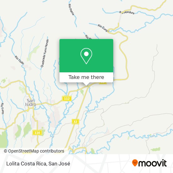 Lolita Costa Rica map