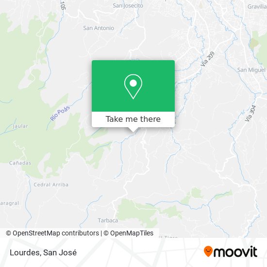 Lourdes map