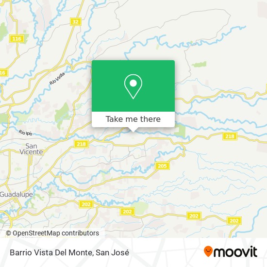 Barrio Vista Del Monte map