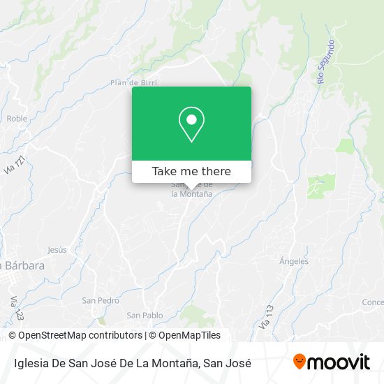 Mapa de Iglesia De San José De La Montaña