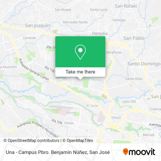 Mapa de Una - Campus Pbro. Benjamín Núñez