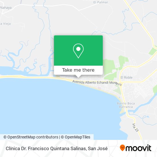 Mapa de Clínica Dr. Francisco Quintana Salinas