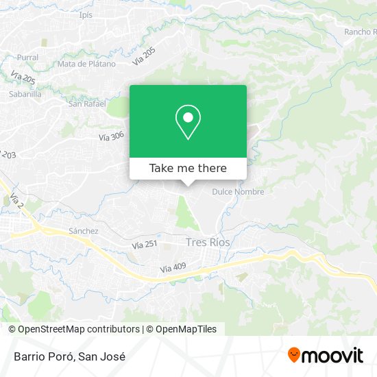 Mapa de Barrio Poró