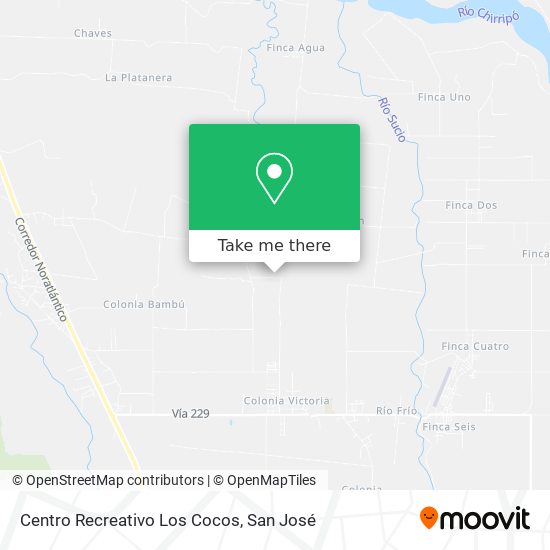 Centro Recreativo Los Cocos map