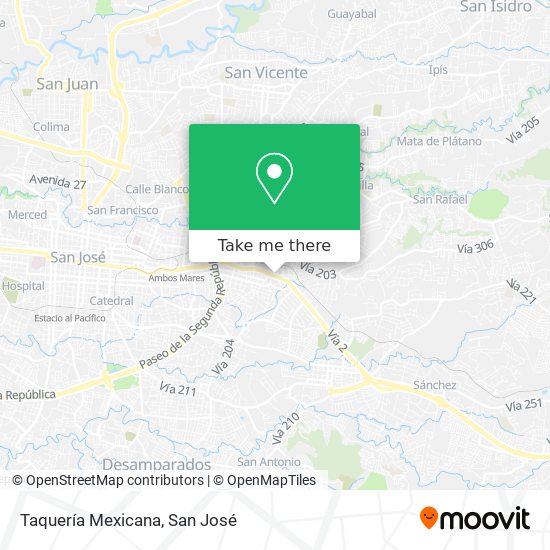 Mapa de Taquería Mexicana