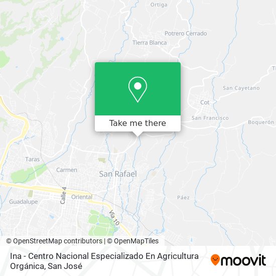 Mapa de Ina - Centro Nacional Especializado En Agricultura Orgánica