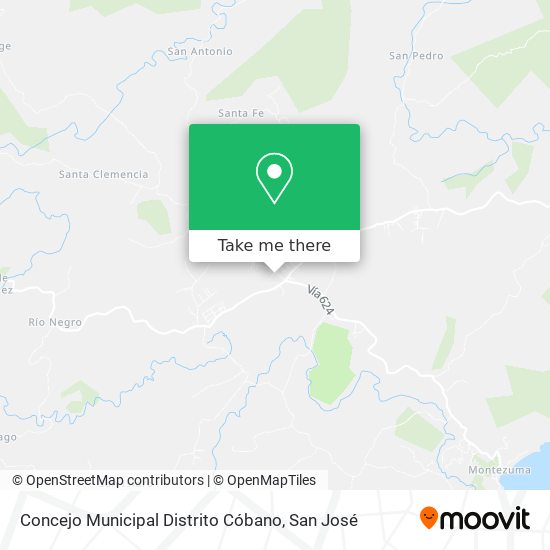 Concejo Municipal Distrito Cóbano map