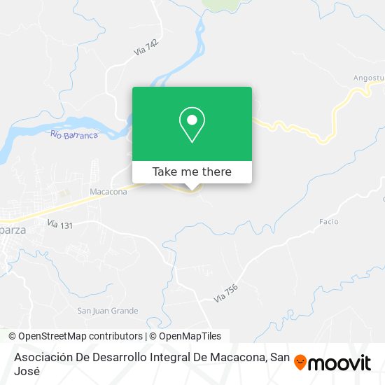 Asociación De Desarrollo Integral De Macacona map