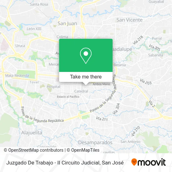 Juzgado De Trabajo - II Circuito Judicial map
