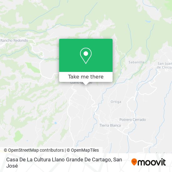 Mapa de Casa De La Cultura Llano Grande De Cartago