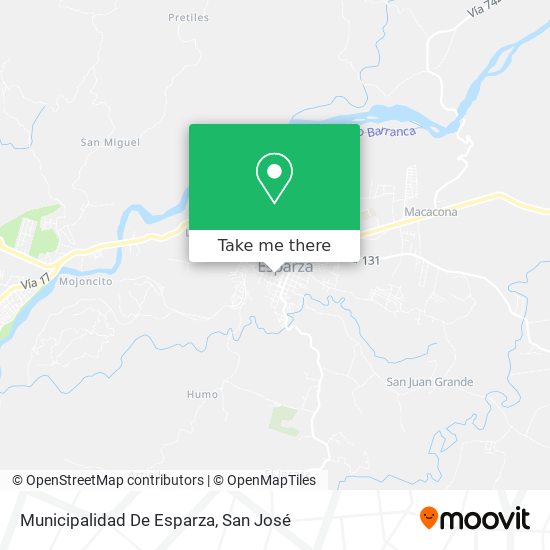 Mapa de Municipalidad De Esparza