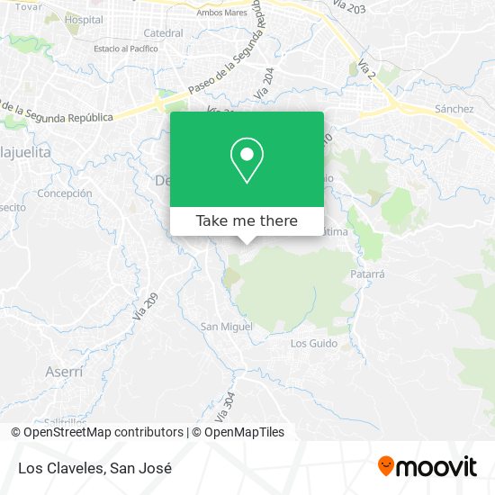 Los Claveles map