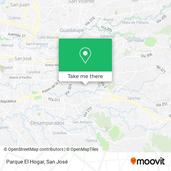 Parque El Hogar map