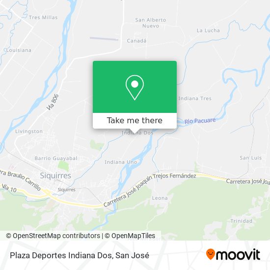 Plaza Deportes Indiana Dos map