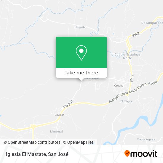 Mapa de Iglesia El Mastate