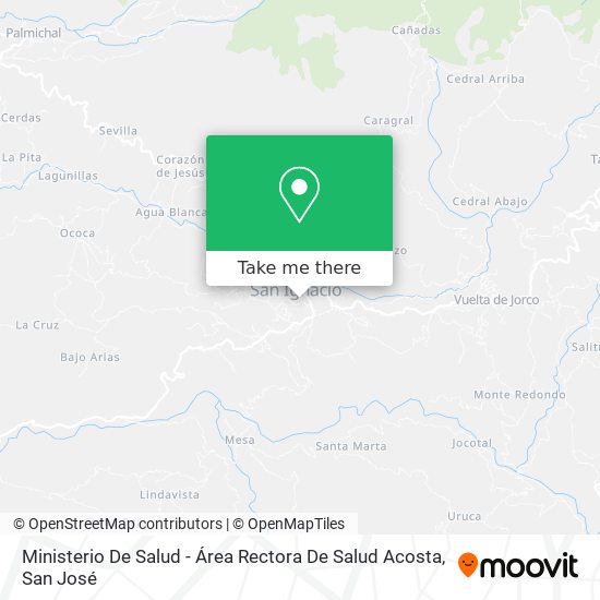 Ministerio De Salud - Área Rectora De Salud Acosta map