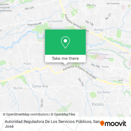 Autoridad Reguladora De Los Servicios Públicos map