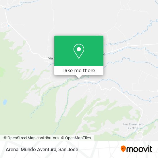 Arenal Mundo Aventura map