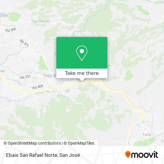 Ebais San Rafael Norte map