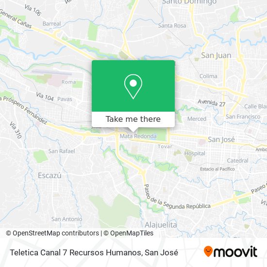 Teletica Canal 7 Recursos Humanos map