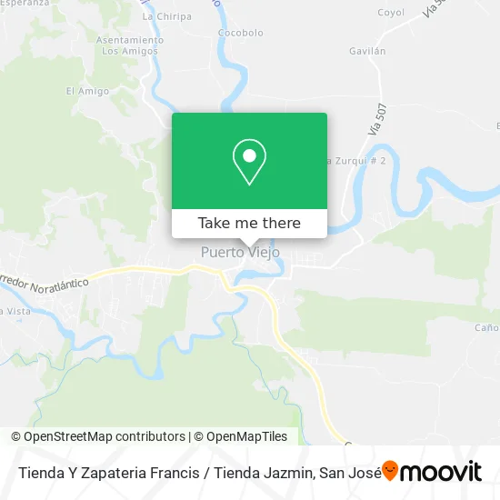 Mapa de Tienda Y Zapateria Francis / Tienda Jazmin