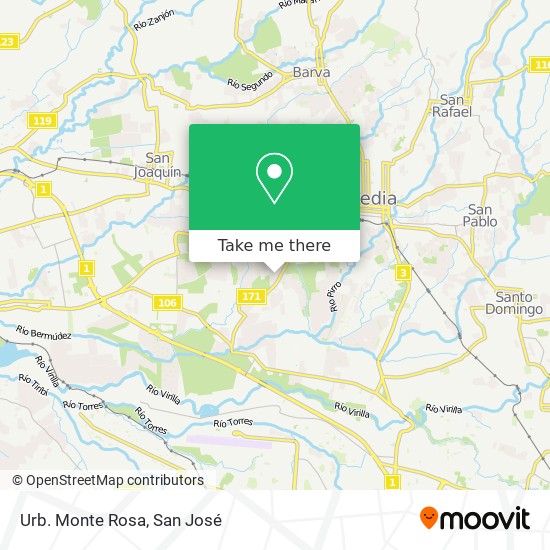 Urb. Monte Rosa map