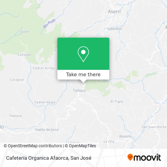 How to get to Cafetería Organica Afaorca in Aserrí by Bus?