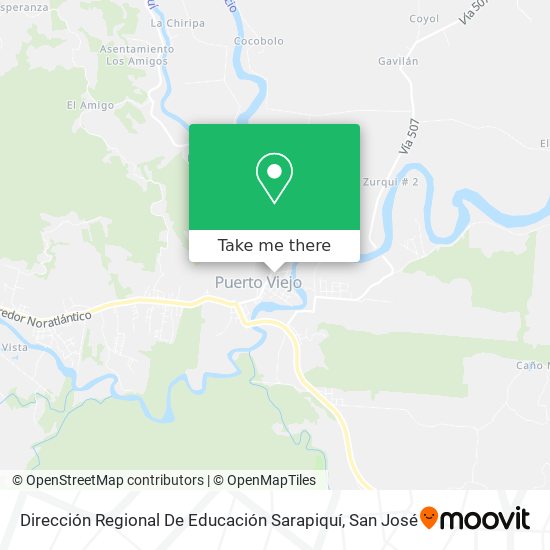 Mapa de Dirección Regional De Educación Sarapiquí