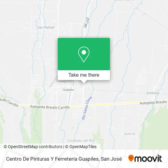 Mapa de Centro De Pinturas Y Ferretería Guapiles