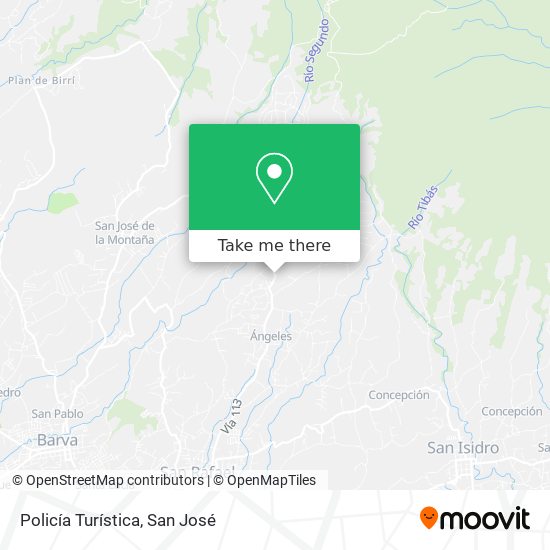 Policía Turística map