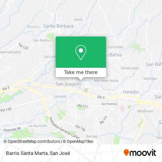 Mapa de Barrio Santa Marta