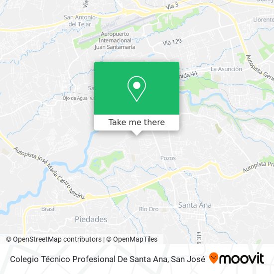 Colegio Técnico Profesional De Santa Ana map