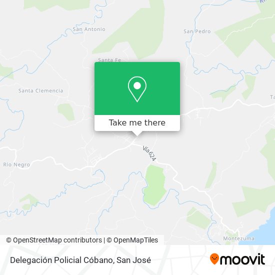 Mapa de Delegación Policial Cóbano