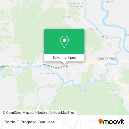 Barrio El Progreso map