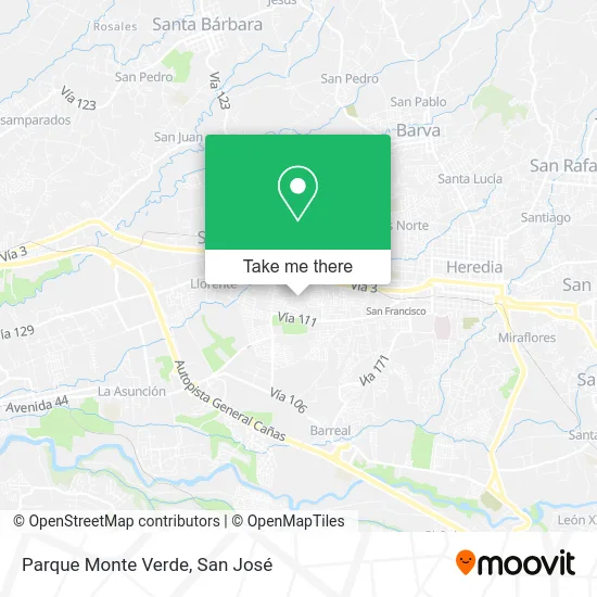 Parque Monte Verde map