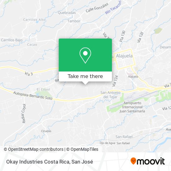 How to get to Okay Industries Costa Rica in Alajuela by Bus?