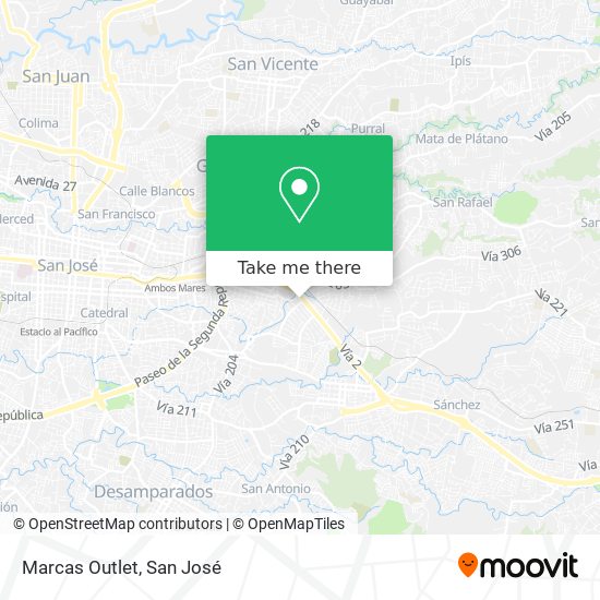 Marcas Outlet map