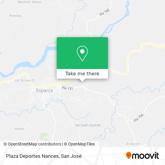 Plaza Deportes Nances map