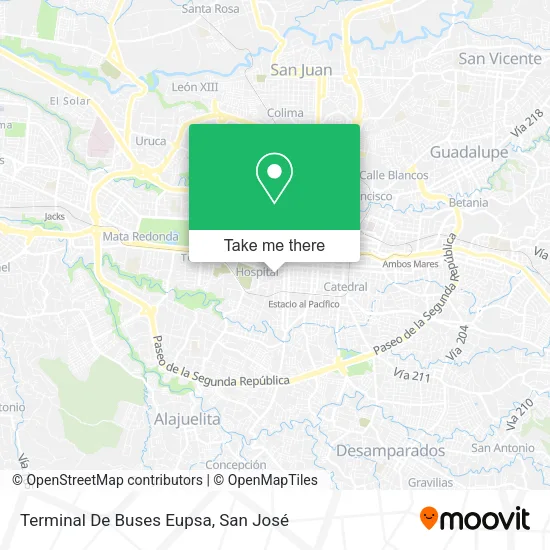 Mapa de Terminal De Buses Eupsa